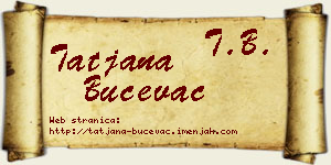 Tatjana Bučevac vizit kartica